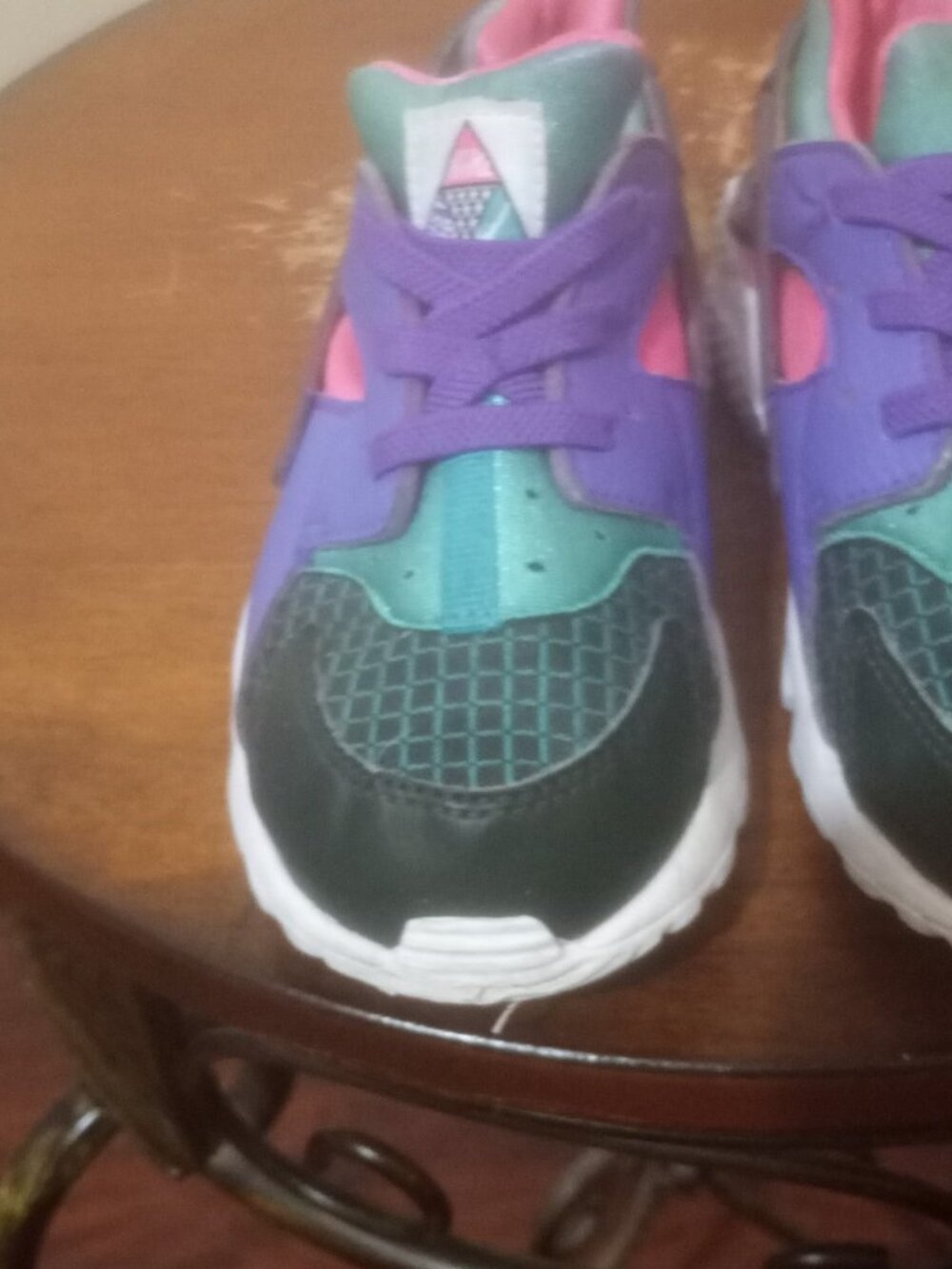 Nike Toddler Huarache Run Ultra Green/Purple Running Sneakers SZ 10C BQ7098-300 - Picture 7 of 13